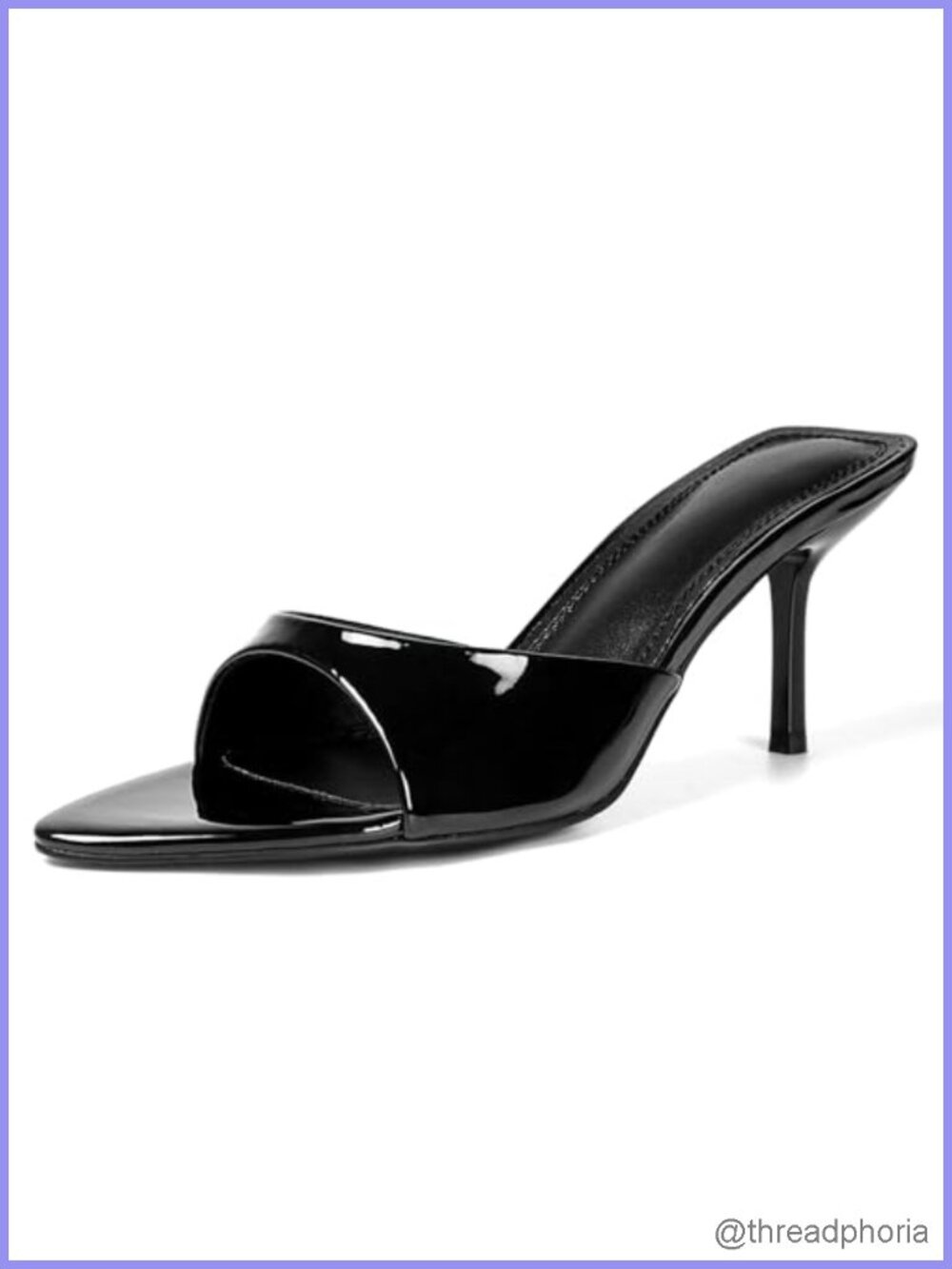 Kitten Heels Pointed Open Toe Mule Heeled Sandals